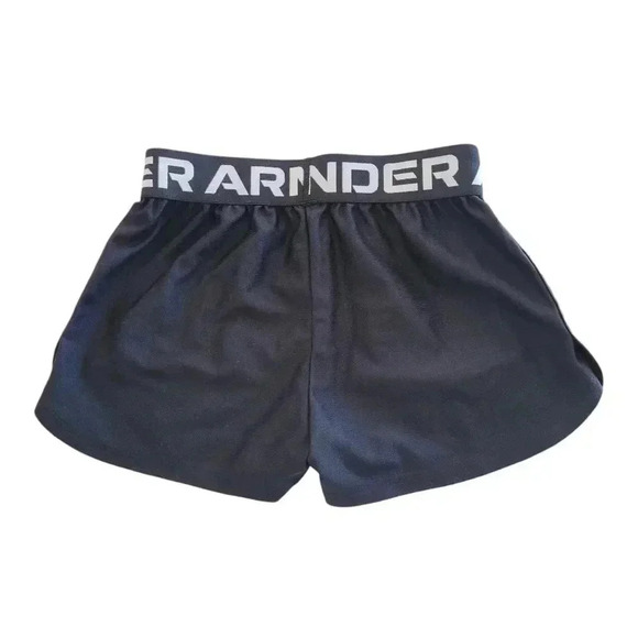 Under Armour Girls Play Up Solid Shorts Black Size XS - Picture 2 of 3